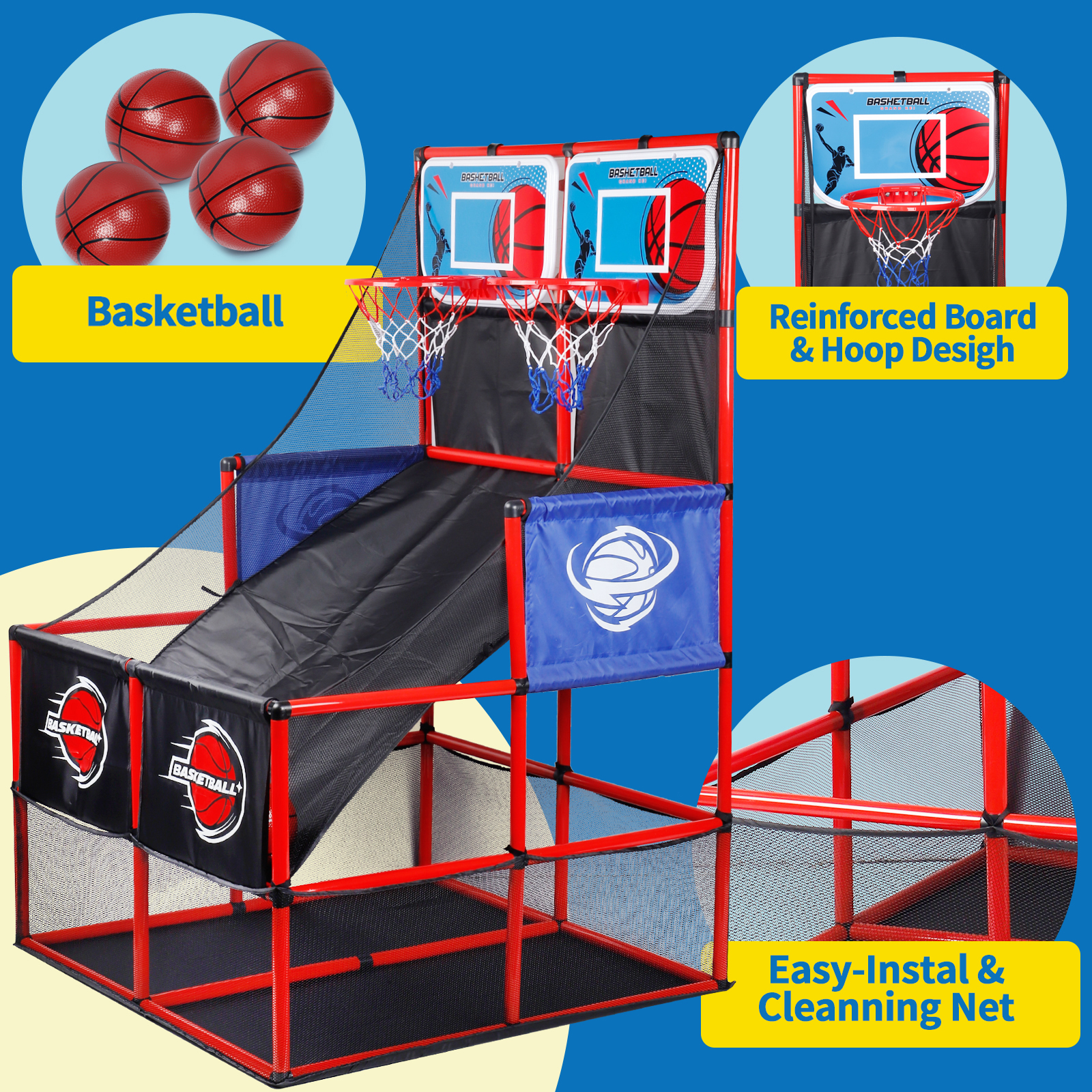 Basketball Arcade Game - MQUDUO Arcade Basketball Game Set with