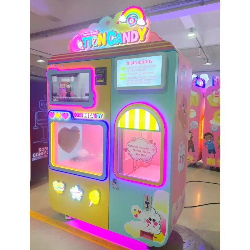 Arcade Card Vending Machine - Custom Cotton Candy Vending Machine 12kg