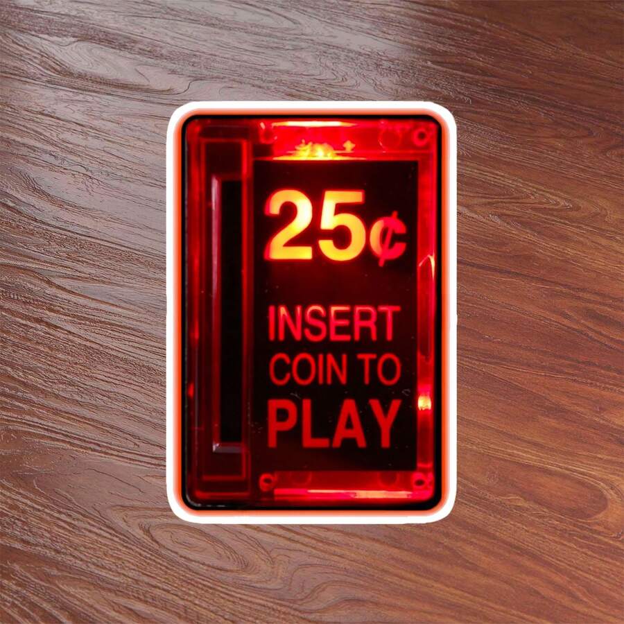 Arcade Vibes - 1pc 25¢ Insert Coin Sticker –