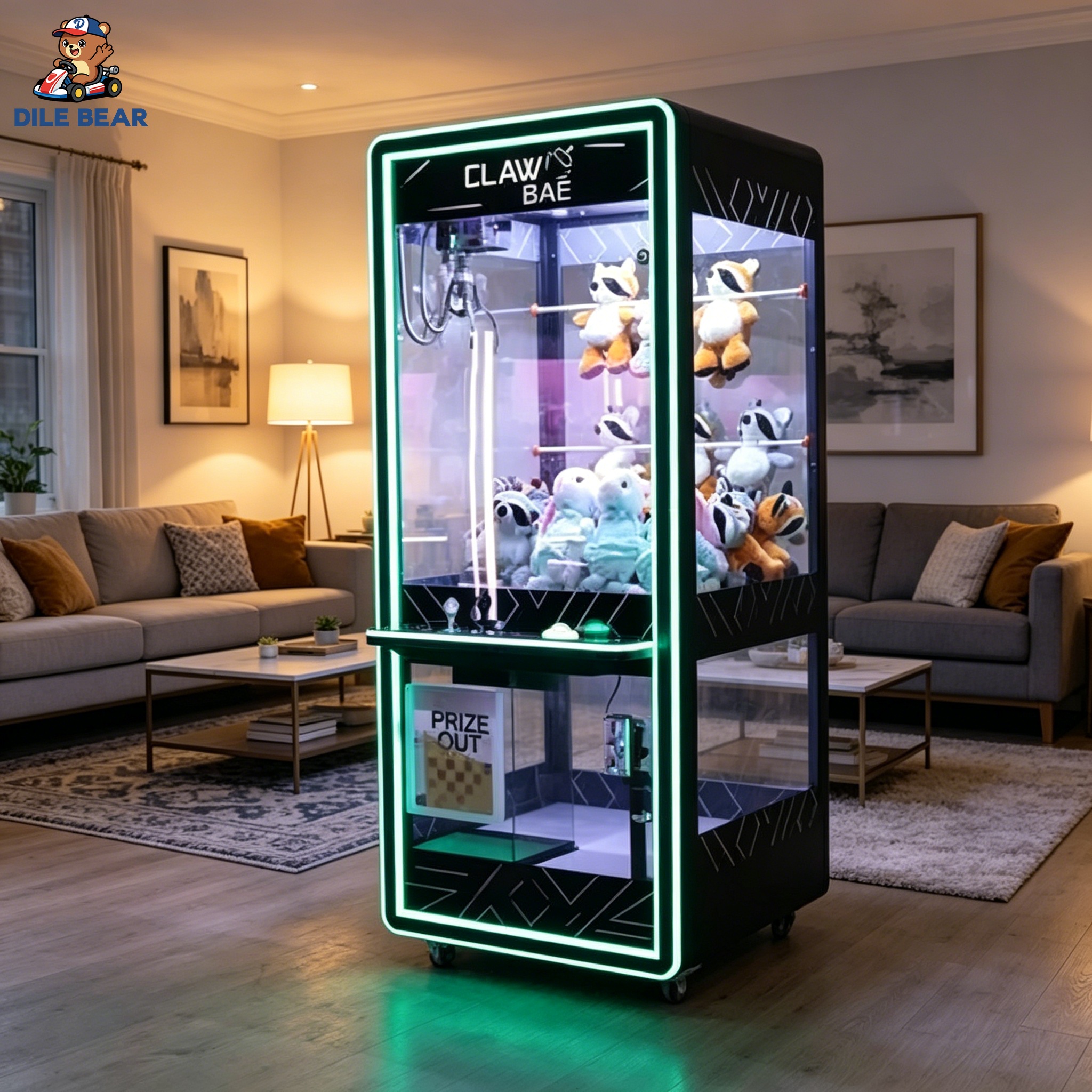 Arcade Vending & Laundry Revenue - Black Claw Machine Modern Arcade Game