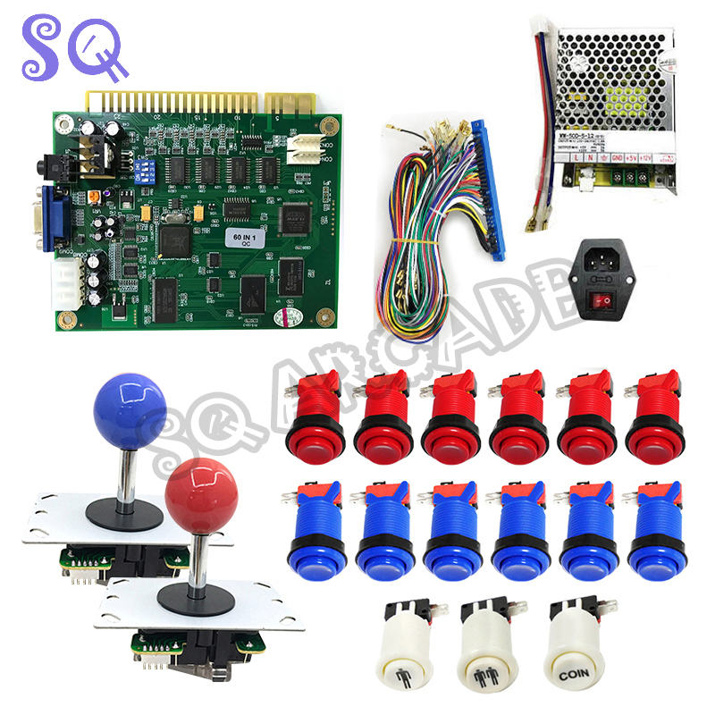 Arcade 60 in 1 Multi Game PCB  - مراجعة Arcade Button Pcb وسعره