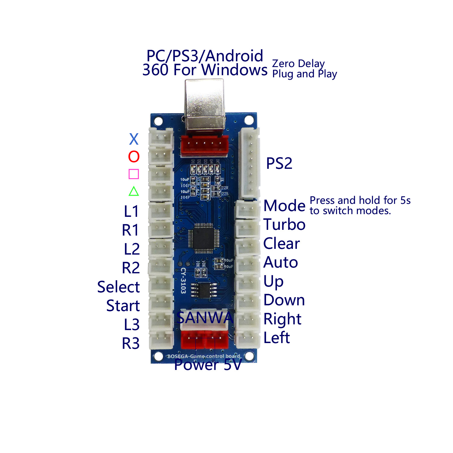 SJ@JX Arcade Controller Zero D - مراجعة Arcade Button Pcb وسعره