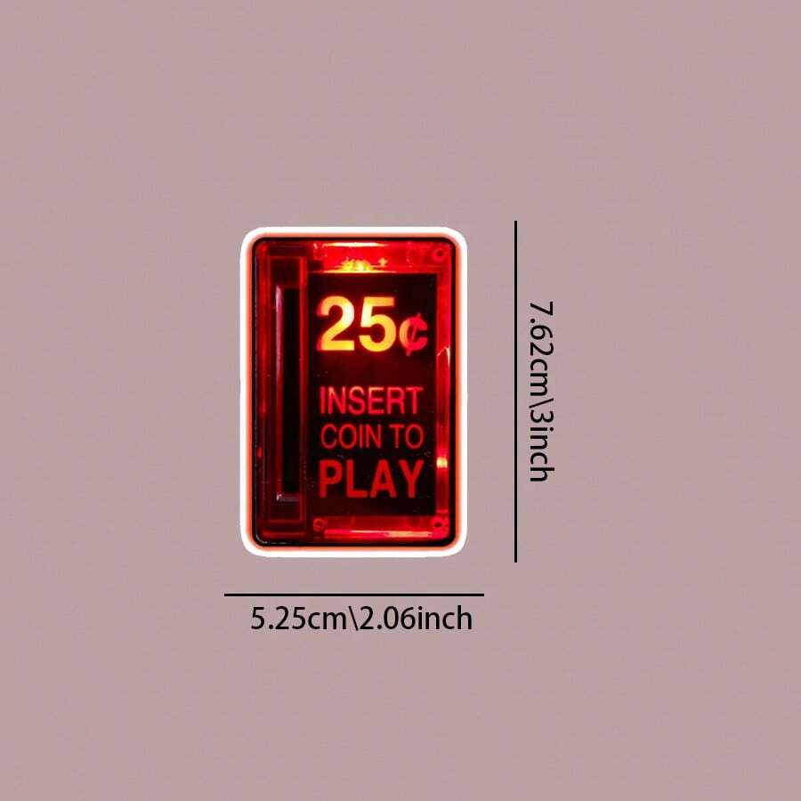 1pc 25¢ Insert Coin Sticker –  - مراجعة Arcade Vibes وسعره