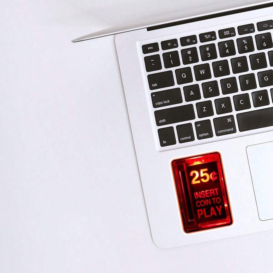 1pc 25¢ Insert Coin Sticker –  - مراجعة Arcade Vibes وسعره
