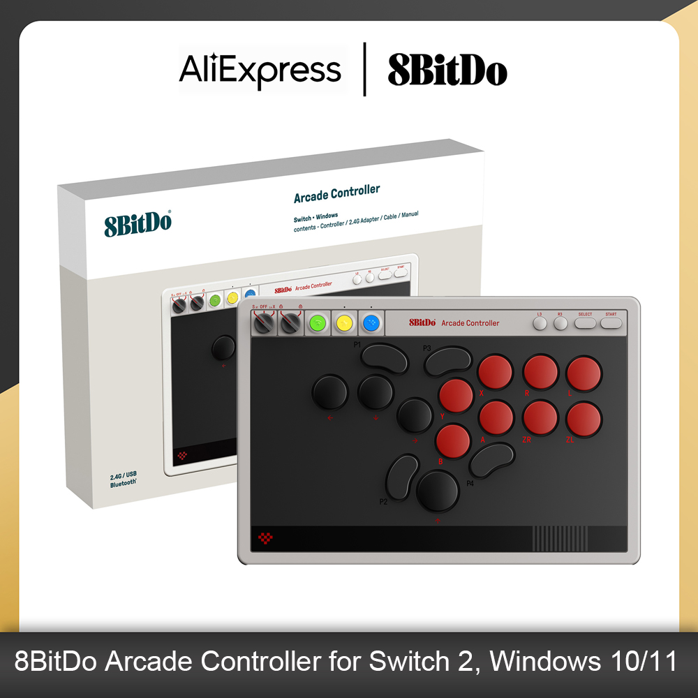 8BitDo All-Button Arcade Contr - مراجعة Arcade Button Pcb وسعره