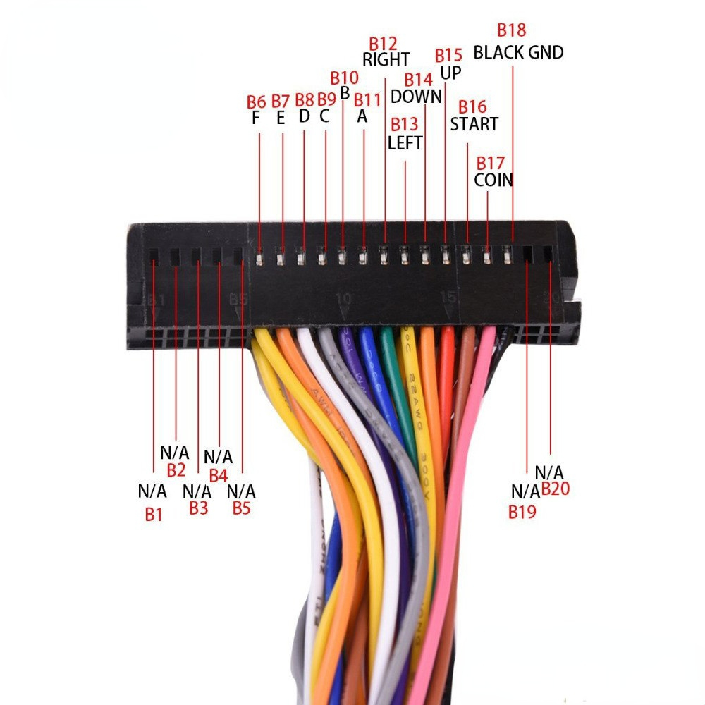 Arcade 40 Pin Cabinet Wire Har - مراجعة Arcade Button Pcb وسعره