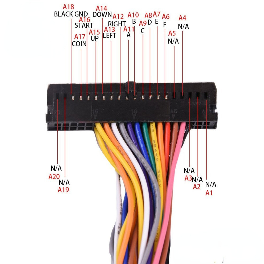 Arcade 40 Pin Cabinet Wire Har - مراجعة Arcade Button Pcb وسعره